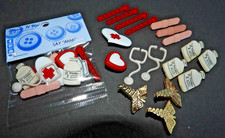 Novelty Buttons Doctor Nurse Medical Themed Loose & Unopened Pack Dress It Up