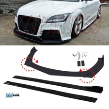 For Audi TT 05-2015 Front Bumper Lip Splitter Spoiler + Side Skirts Body Kit UO