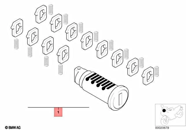 Genuine BMW 259 59C 89V K14 K30 K41 Repair Kit For Lock Cylinder  
