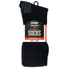 1 Pair - FRANKLIN Sports Youth LARGE Baseball Socks Dark Navy - Shoe Size 6-10