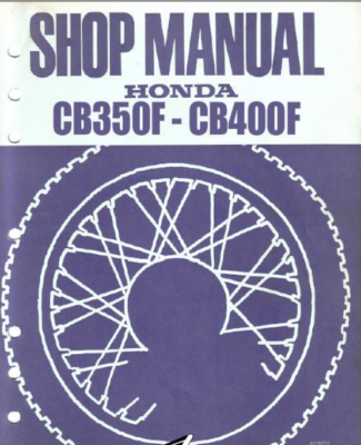 1972-1977 Honda CB350F CB400F Service Manual PDF on USB Drive 113