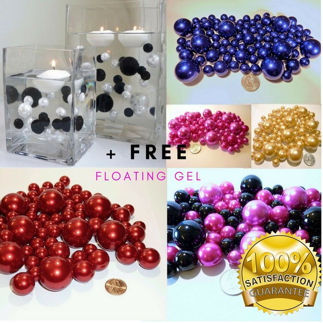 Christmas Decoration 80 Floating Pearls Vase Filler Centerpiece