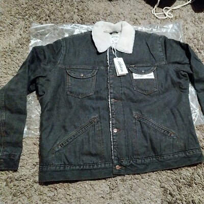 Wrangler Jeansjacke Sherpa 3XL Rockstar in Schwarz Jeans