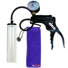 LeLuv JacVac Penis Pump, Thick-Walled Cylinder, Neon Swivel Gauge Handle Options