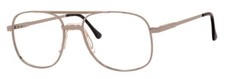 LOOKING GLASS 8044 MEN'S AVIATOR EYEGLASSES 54-18-145 SHINY GOLD W/ SOFT CASE