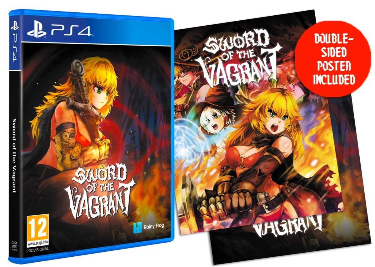 SWORD OF THE VAGRANT PS4 Playstation 4 + Double Sided Poster Print