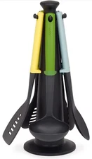 Joseph Joseph Duo 5-Piece Utensil Set PLUS Carousel  Storage Stand  New In Box