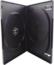 14mm Standard Black Triple 3 Discs DVD Case Lot