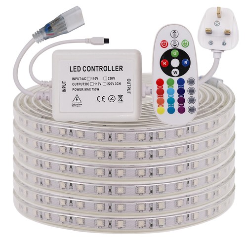 240V 220V 5050 RGB LED Strip 60/120LEDs/m Waterproof IP67 Rope Commercial Lights - Picture 2 of 14