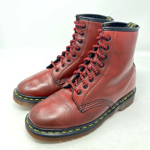 DR Martens Made in England 1460 Vintage Rosso Stivali Scarpe Docs Taglia  UK6 EU39 | eBay