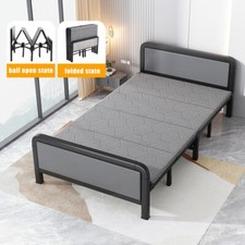 Folding Bed Rollaway Bed Collapsible Portable Steel Frame Guest Bedstead Sleeper