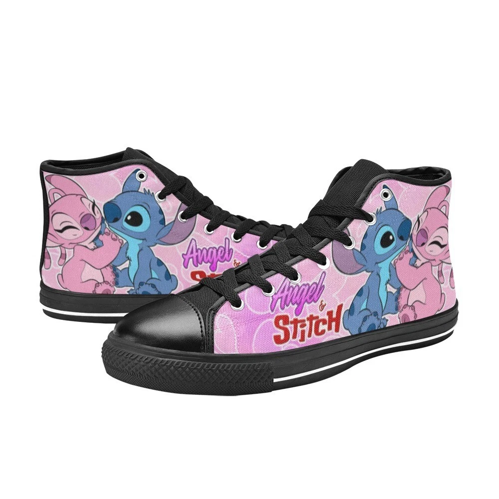 Stitch and Angel High Top Shoes Sneakers