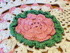 Doilies Lot - 5 pcs Raised Pink Roses Crochet Table Runners  Handmade Vintage-D1 — photo 8
