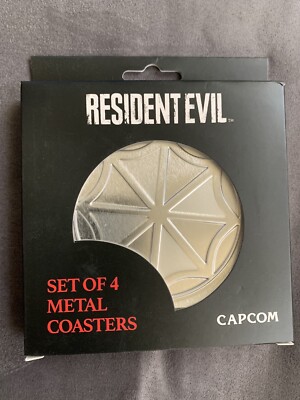 Resident Evil Set of 4 Embossed Metal Coasters - Untersetzer
