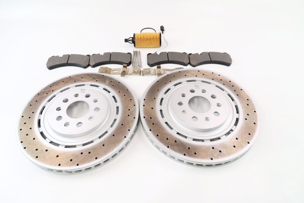 Maserati Ghibli Quattroporte front rear brake pads & rotors LOW DUST 17-22 #1316
