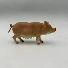 Vintage Greenbrier International pig sow plastic figure Farm Hog Animal Detailed