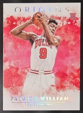 Patrick Williams 2020-21 Panini Origins RED PARALLEL Rookie Card (no.74). rookie card picture