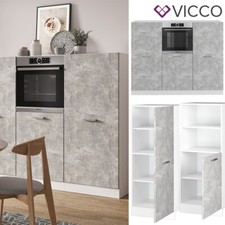 Cucina modulare blocco cucina incasso forno R-Line 180 cm bianco cemento Vicco