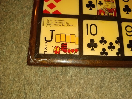 One Eyed Jack Game Board, Playing Cards Game Board, Hand Made One Eyed Jack  Game, Golden Pecan Stain 