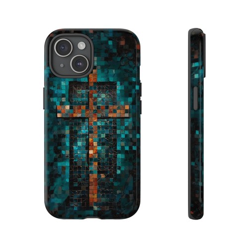 Phone Ink - Tough Case for iPhone Galaxy Pixel - Mosaic Christian Cross - 第 20/181 張圖片