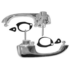 Front Driver and Passenger Side Exterior Door Handle Set for Buick Skylark 68-69