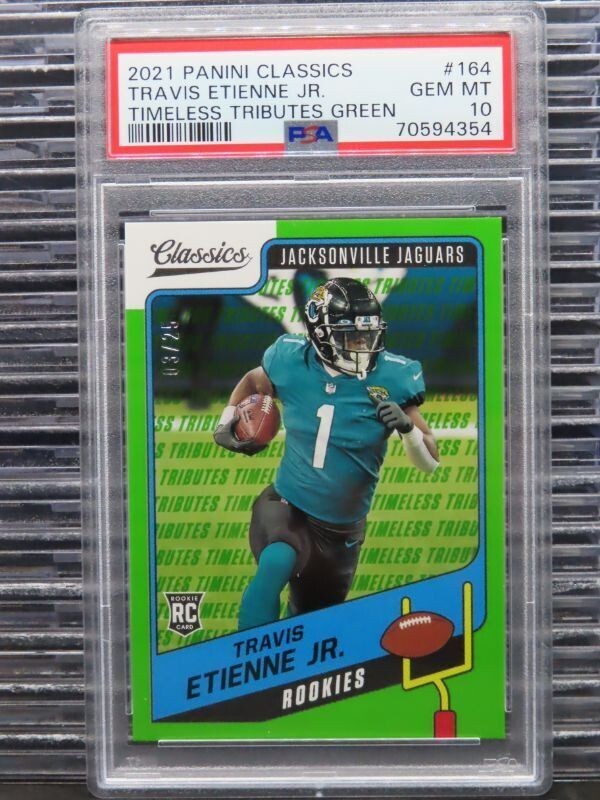 Travis Etienne Panini Classics #164 Timeless Tributes Green