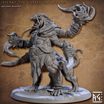 Isferat Giant Ratkin Monstrosity Fighter Sorcerer Miniature | D&D DnD | RPG