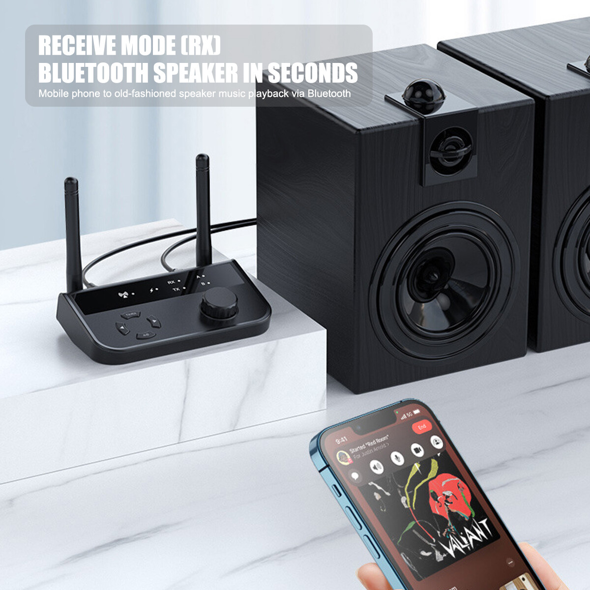 Bluetooth 5.3 Transmitter Receiver 3.5mm RCA AUX TV Home Stereo Audio Adapter