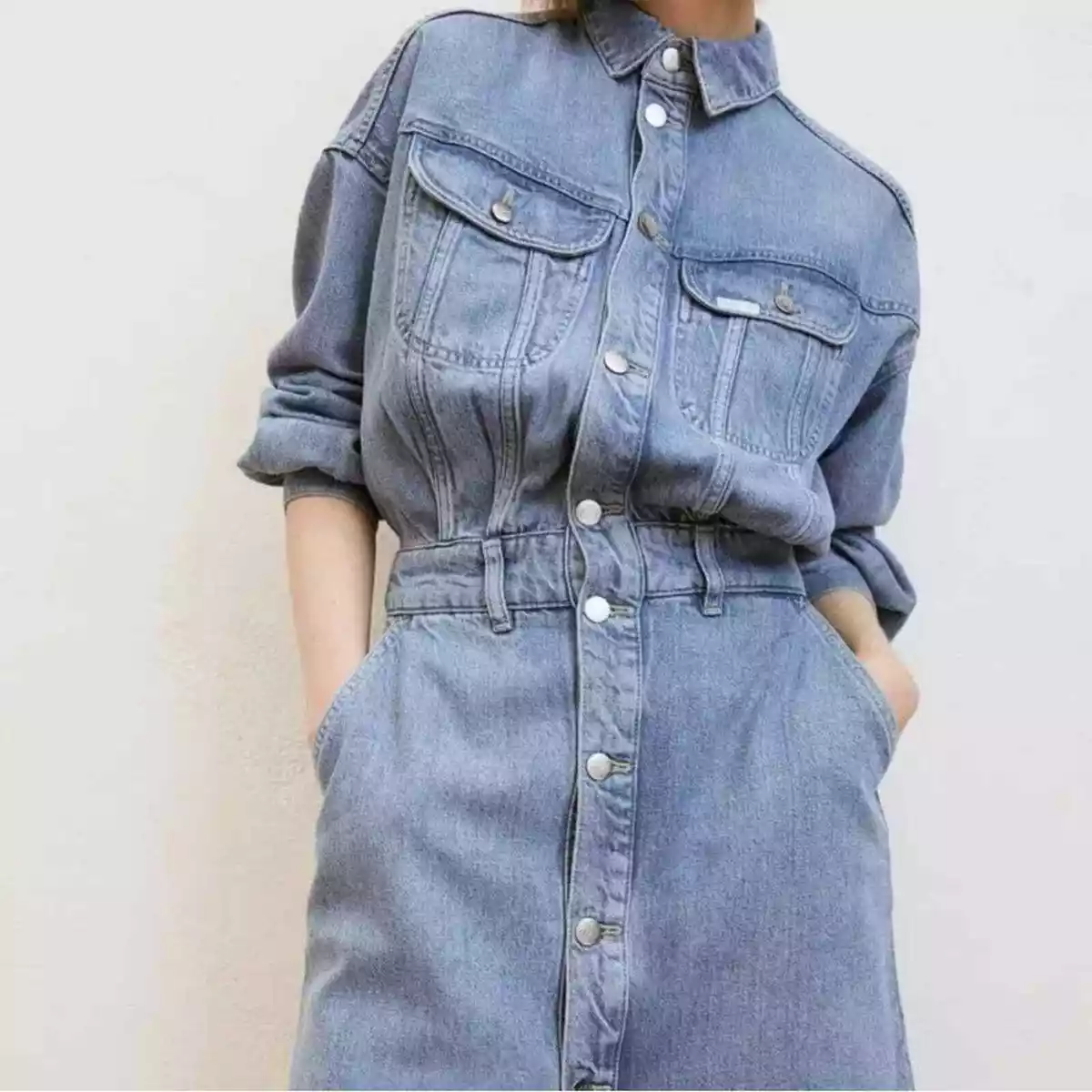 h&m denim dress