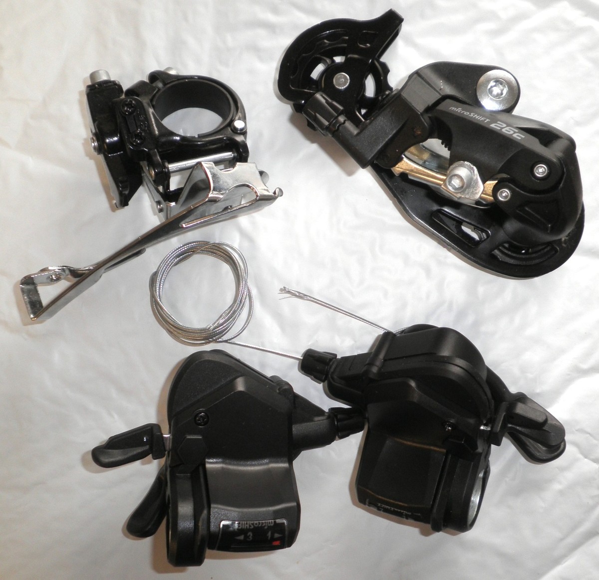 MICROSHIFT 7X3 SPEED BICYCLE DERAILLEURS/SHIFTERS BIKE PART 27-8