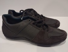 GEOX SP Men's brown lace up trainers shoes GBK  suede leather Sz 9   