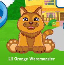 Webkinz Lil Orange Weremonster Virtual PET Adoption Code Only Messaged Webkinz