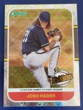 2021 Donruss Highlights Josh Hader Milwuakee Brewers Diamond Parallel #HI10