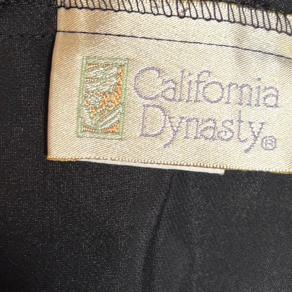 Vintage California Dynasty Black Satin Lace Teddy Bodysuit Lingerie Size Large - Image 2 of 4