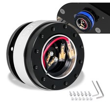 Car Steering Wheel Silver Quick Release Hub Adapter Snap Off Boss Kit Universal