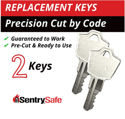 Sentry Safe Keys Fire Box Key Replacement Key Cut to your Code A-Z Single-Sided