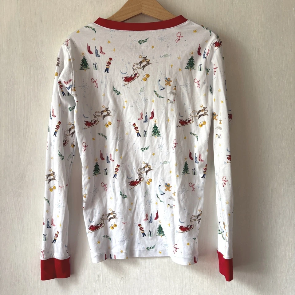 Conjunto de pijama infantil Lake Christmas tamanho 10 quebra-nozes estampa de renas manga comprida - Imagem 4 de 4
