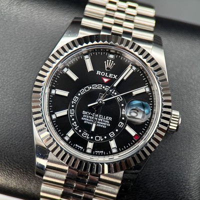 Rolex Sky-Dweller 326934 Black Dial Jubilee Automatic Steel 42mm Watch - 2021