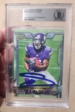 STEFON DIGGS Signed 2005 Topps Chrome Rookie Card #148 BAS Auto Superbowl Champ?