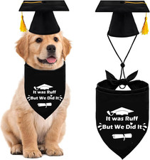2026 Dog Graduation Cap and Gown with Gold Tassels Dog Graduation Outfits Gifts