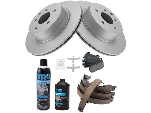 For 2006-2009 Nissan 350Z Brake Pad Rotor Shoe Drum Kit Rear 65927SPNP ...