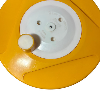 Vintage Triumph Salad Spinner   Mid-Century Modern Yellow & White   Made in Fran