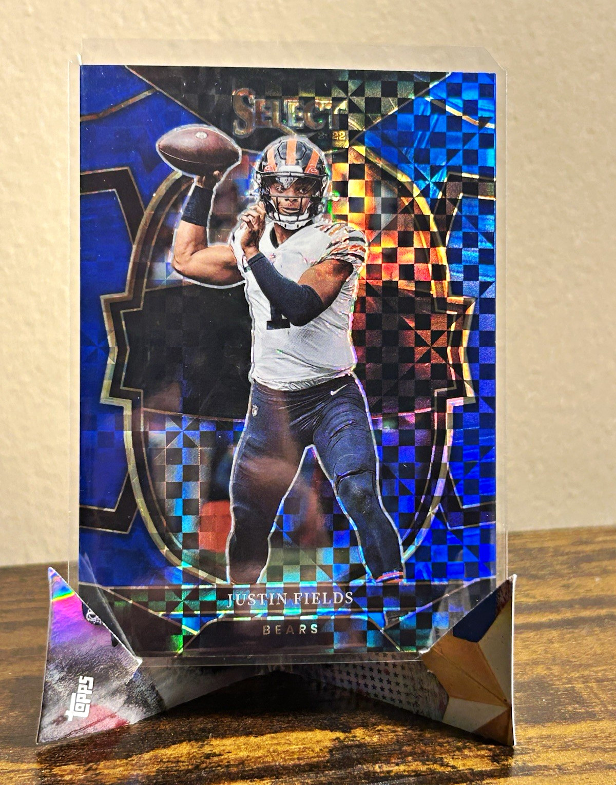 Panini 2022 Select Concourse Justin Fields Bears #60 Blue Prizm 139/199