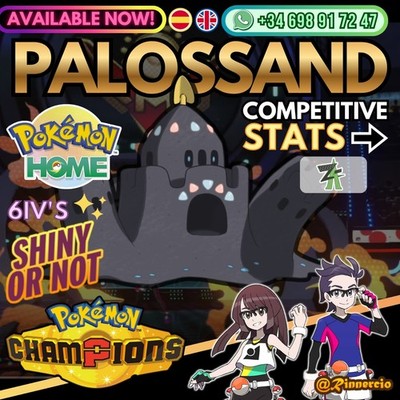 Palossand 6IVs Shiny Competitive VGC for Pokemon Champions and Home