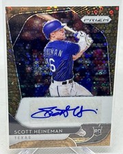 Scott Heineman 2020  Prizm RC Rookie AUTO  Rangers Bronze Donut Circles #24/25