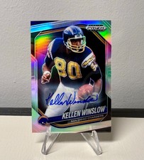 2025 Panini Prizm Black Kellen Winslow Autograph Silver #129 Chargers Auto
