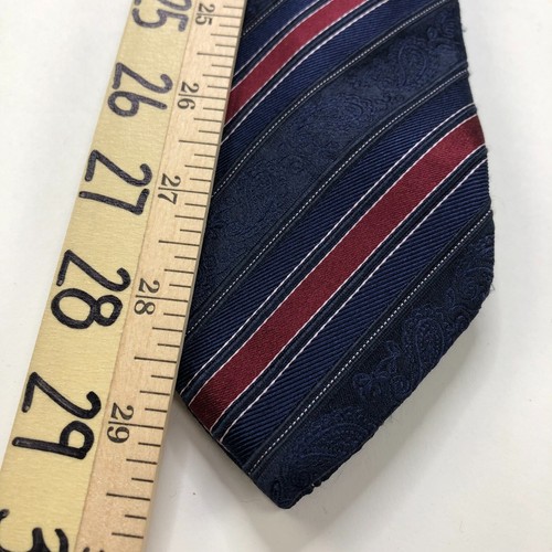 Canali 100% Silk Neck Tie Men’s Striped Paisley Made In Italy 3" Width 59 In - Picture 4 of 11