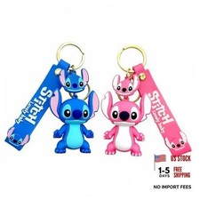 Cute Cartoon Keychain - Kawaii Wristlet Key Chain for Backpacks  Car Pink