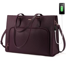Laptop Bag for 15.6 inch Waterproof Work Tote Bag Briefcase with USB Charging...