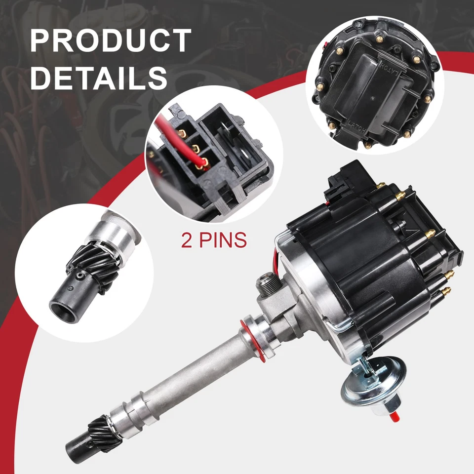 Distribuidor de transmisión de tacómetro HEI para Chevy 327 350 383 para Corvette D33102BK 1962-1974 Foto 3 de 4